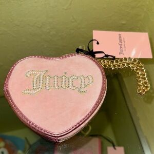 Juicy Couture Pink Heart-Shaped wristlet
